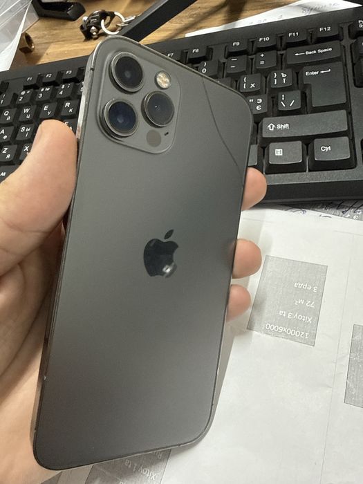 Iphone 12 pro 72% qora 128gb