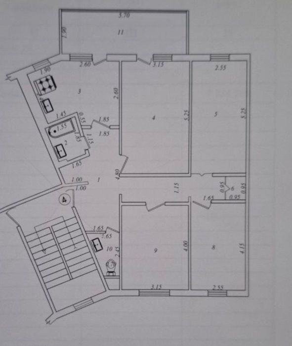 Продается квартира Юнусобад 15кв 4/2/5