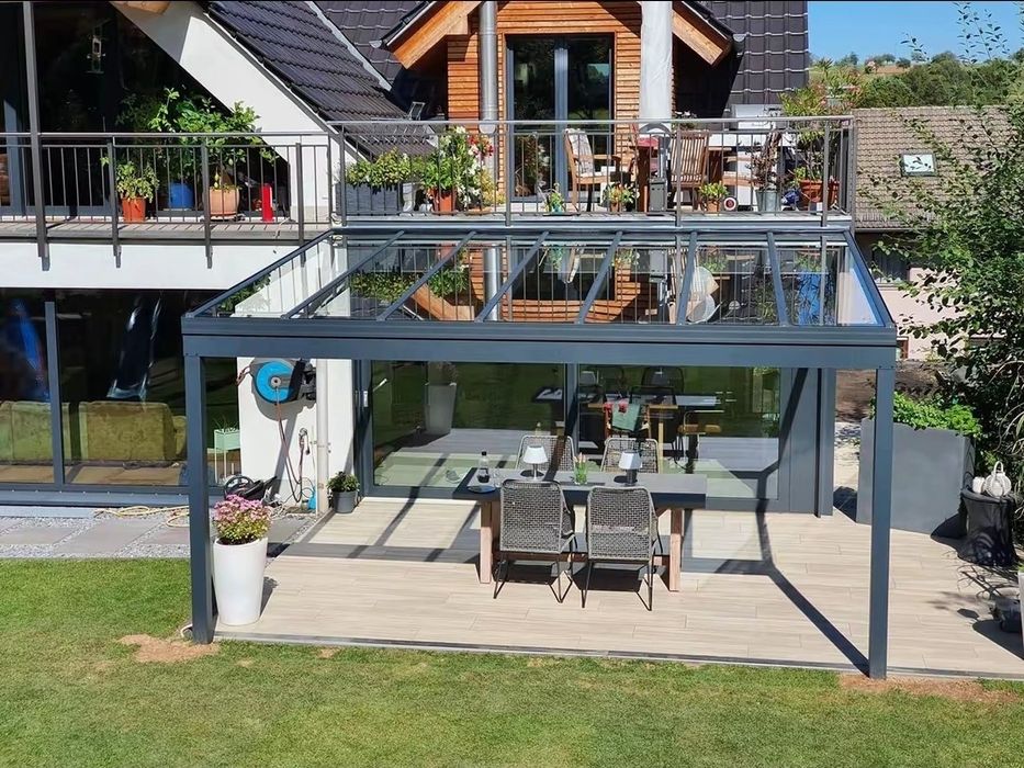 Terase sticlă transparent