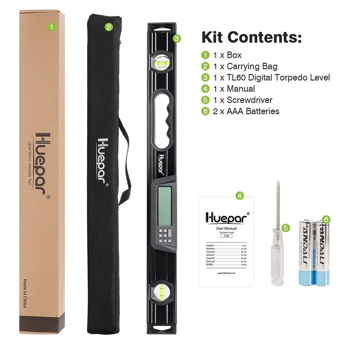 Дигитален нивелир Huepar TL60