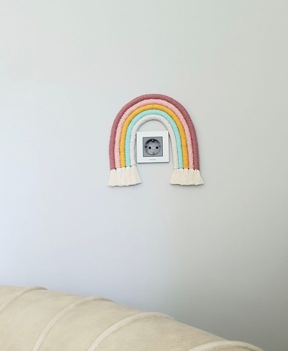 Макраме дъга/ Декорация за детска стая/ Подарък за погача, рожден ден