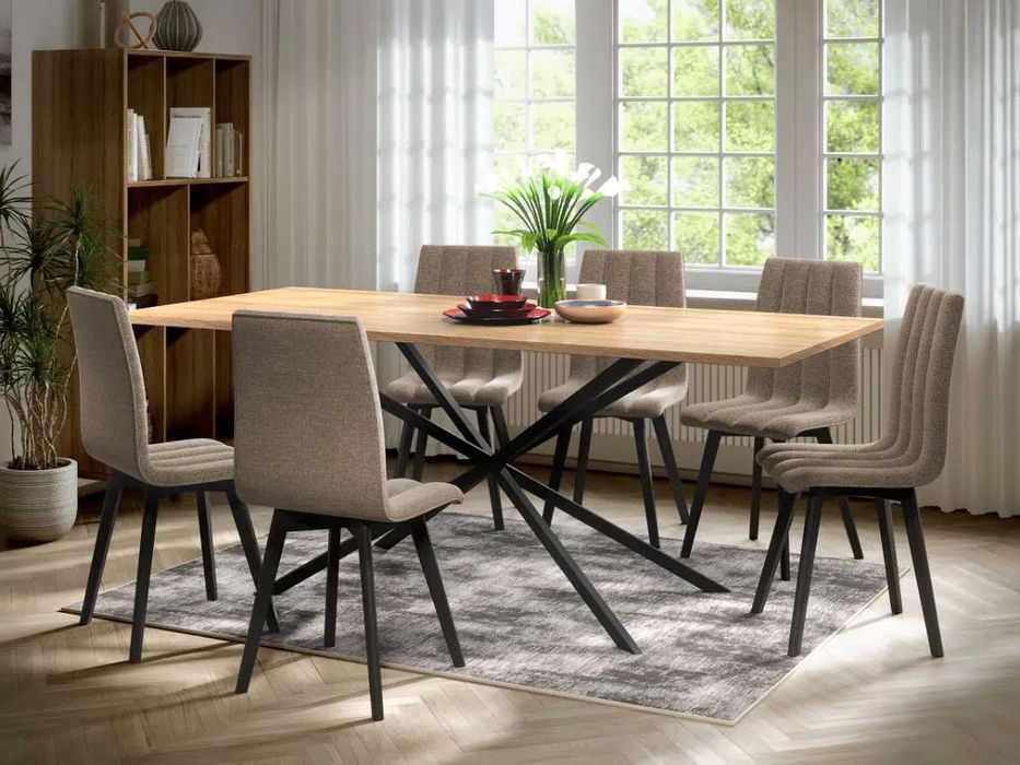 Set Masa Otis + 6 Scaune Karma Cappuccino - Transport Gratuit