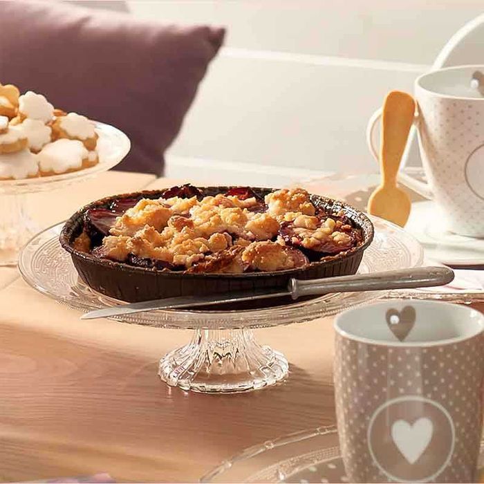 Стъклена поставка за торта с краче Ø33 см