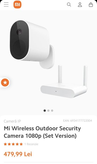 Mi Wireless Outdoor Security Camera 1080p (Set Version)