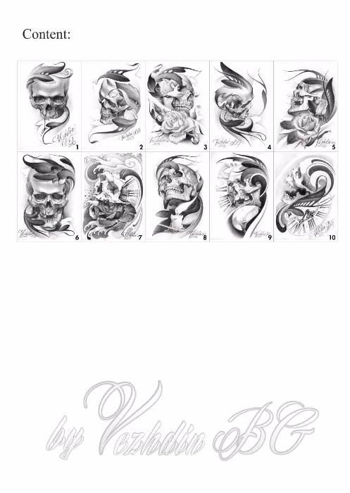 tattoo sketchbook by Vezhdin BG, скицник за татуировки.