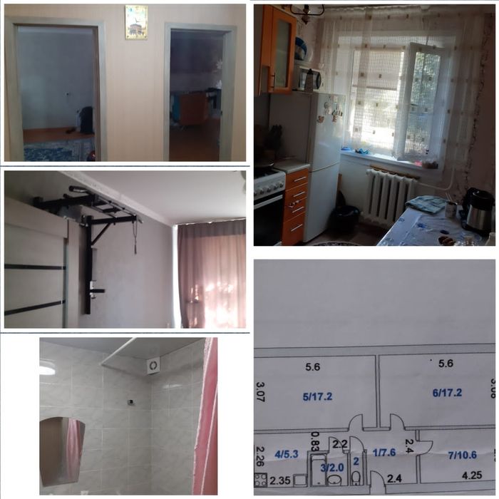 Продам 3 х комн квар. 6-10, 1 этаж