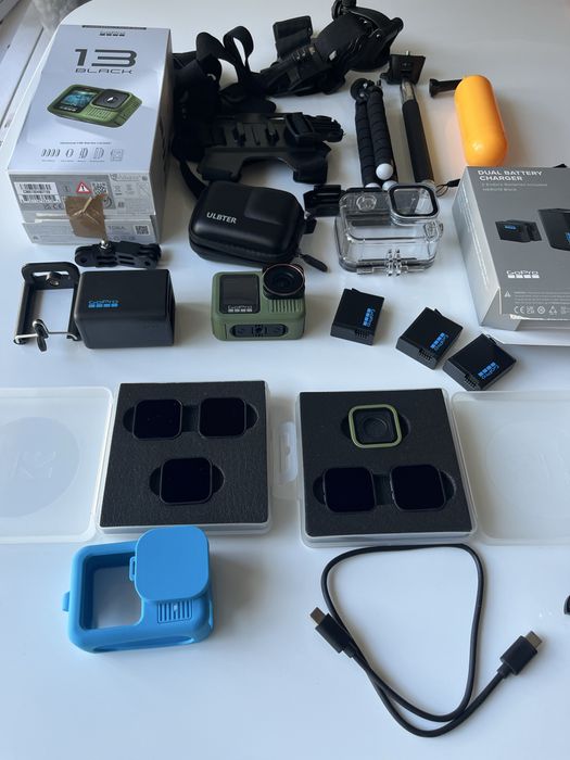 GoPro HERO13 Black Forest Green + ND филтри, 3 батерии, аксесоари