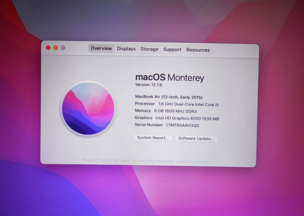 De vanzare laptop A1466 Macbook Air 2015 8GB 13,1"