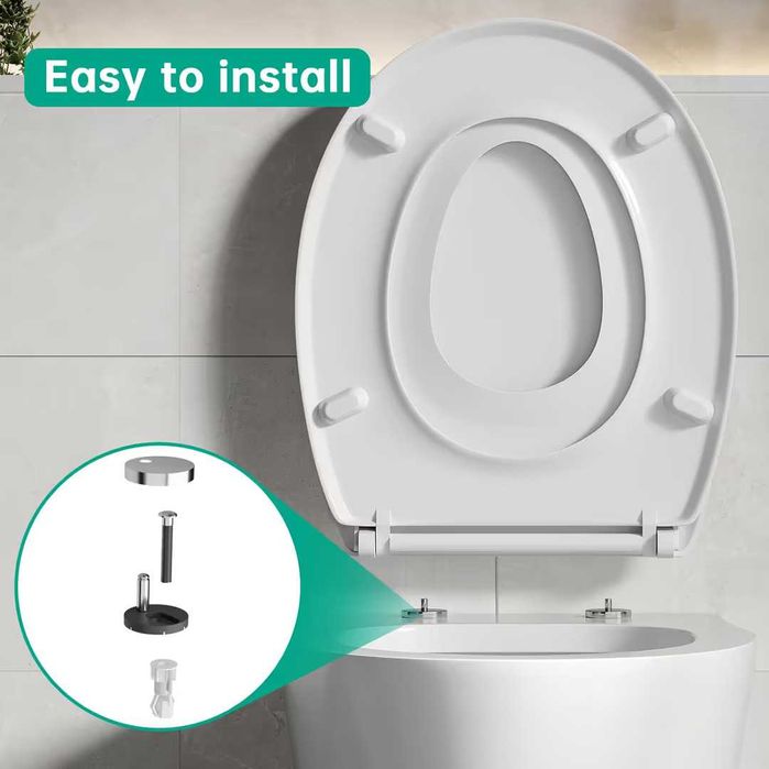 Capacul de toaletă PUKANIUM - închidere lentă și scaun pentru copii