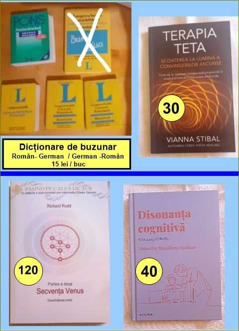 Cărți noi și dicționare Ro-Germ folosite Theta Healing,Cheile genelor