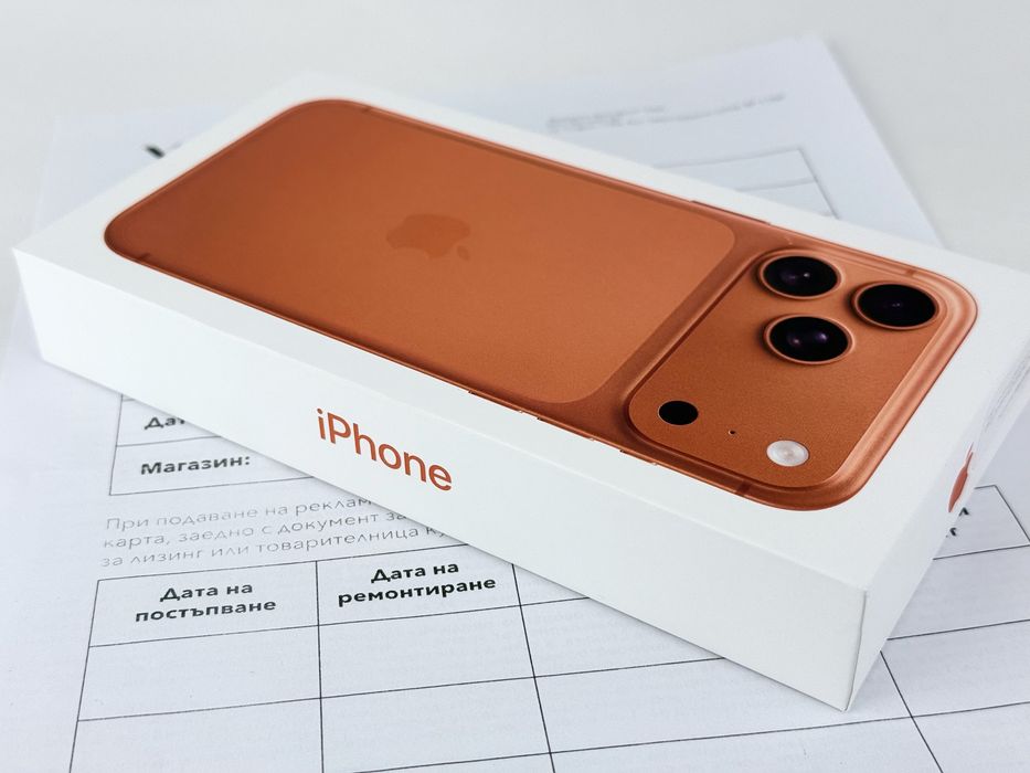НОВ! Apple iPhone 17 Pro Max 256GB Cosmic Orange 2г. Гаранция!