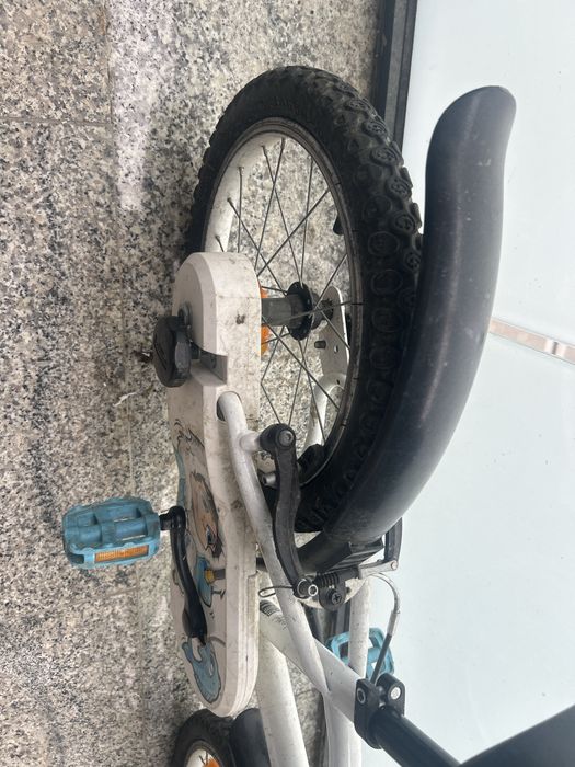 Bicicletă Inuit 100 16" alb copii 105 - 120 cm copii