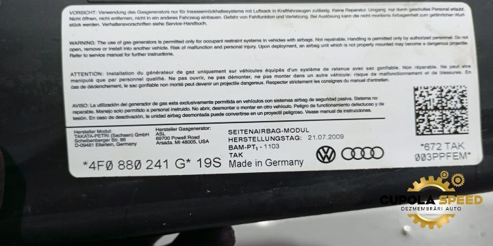 Airbag scaun stanga fata 4F0880241G Audi A6 4F/C6 [2004 - 2008]