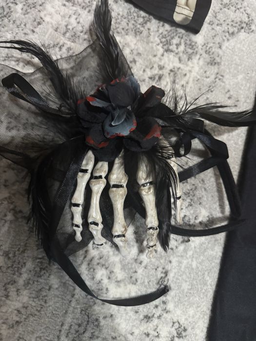 Costum/ salopeta schelet Halloween