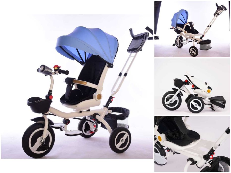 Carut copii Tricicleta copii 3in1 cu scaun rotativ, ultra-pliabila 29%
