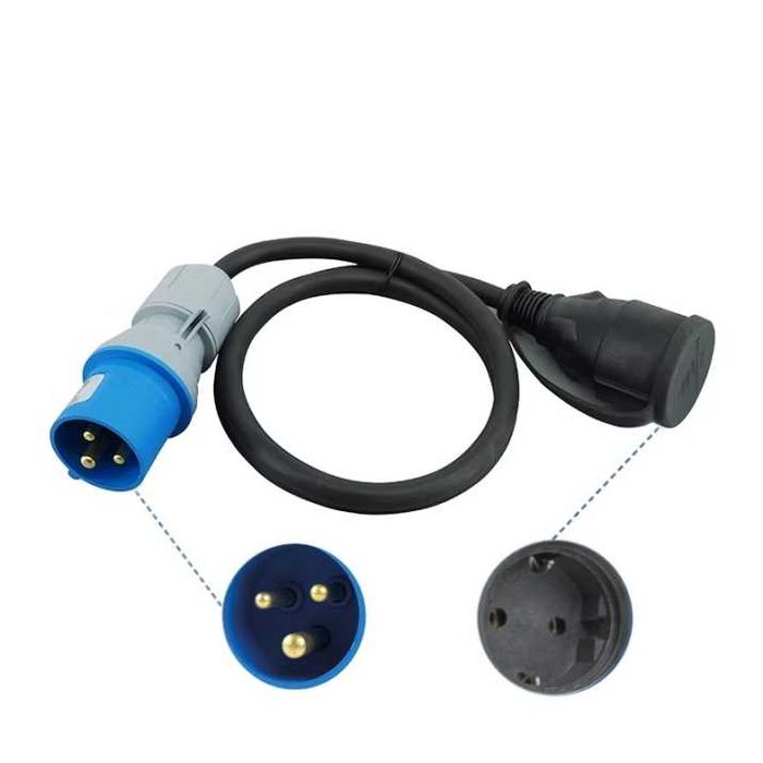 Комплект адаптер и удължител CEE/Schuko 230V за кемпер