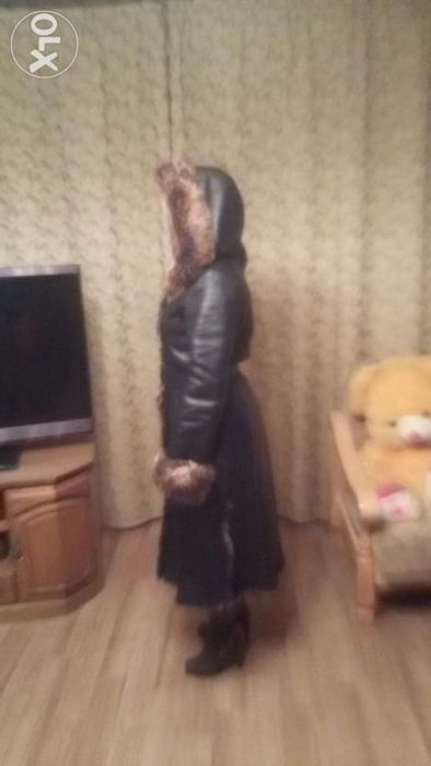 Дубленка черная натуральная