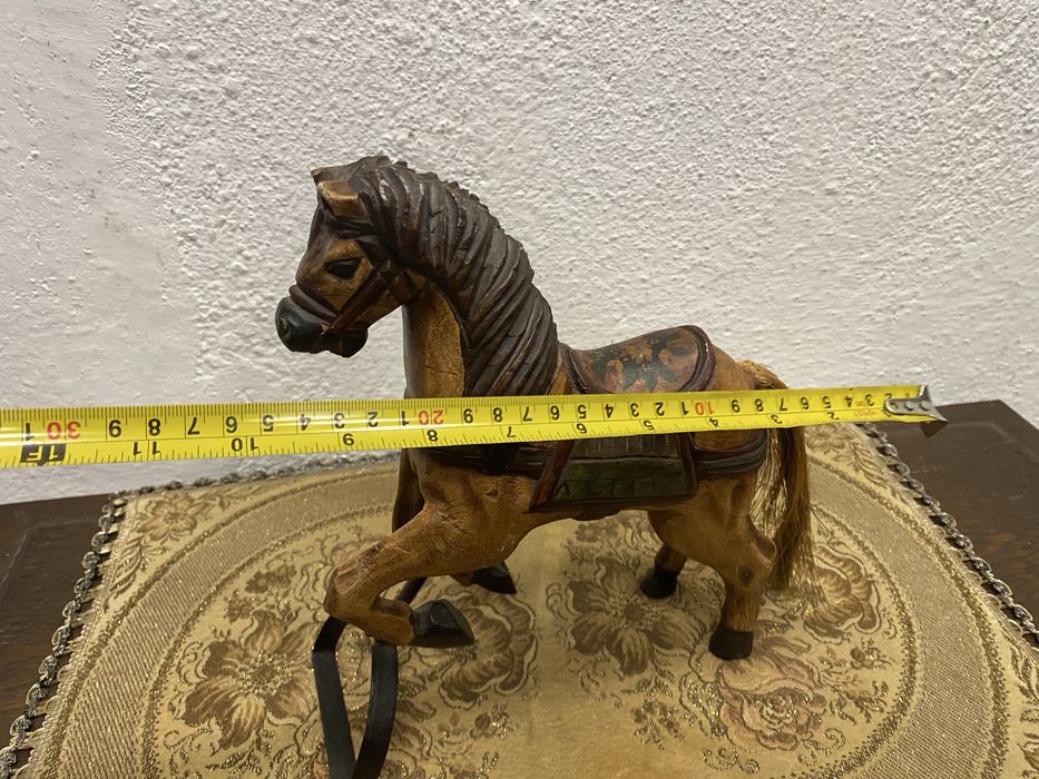 Дървена фигура кон орех Германия 1950 1960 ръчна резба