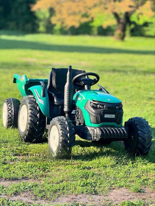 Очень большой Детский синий трактор