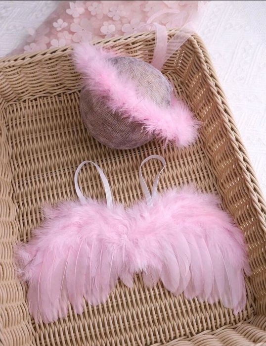 Бебешки комплект ангелче с крила и ореол за фотосесия