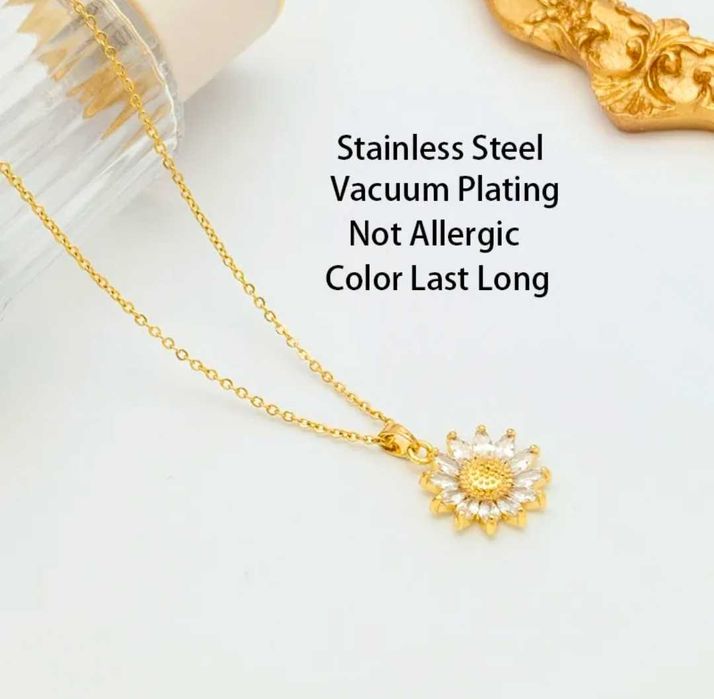 Дамско колие кристално цвете