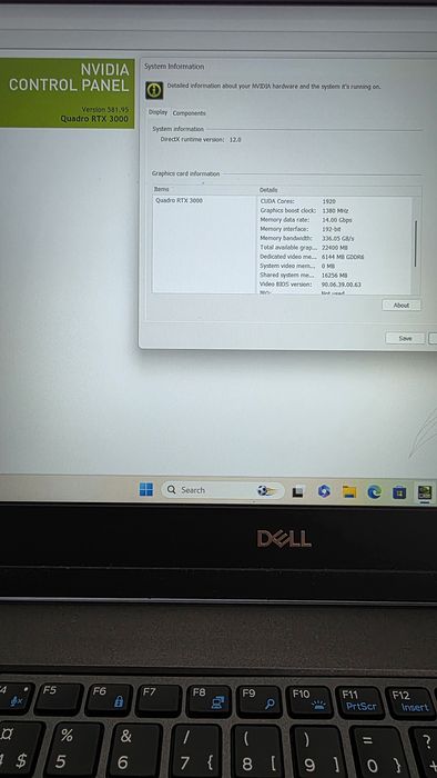 WorkStation Dell Precision 7540 i.7 9750H 32 gb ddr4 Nvidia Quadro Rtx 3000 6 gb ddr6