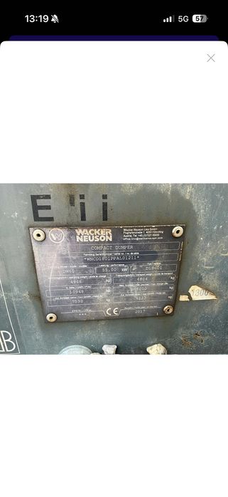 Dumper Wacker Neuson DW60/6 TONE