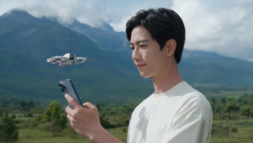 DJI neo , селфи дрон управление с руки , пульта , FPV