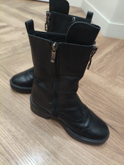 Продам кожаные зимние сапоги