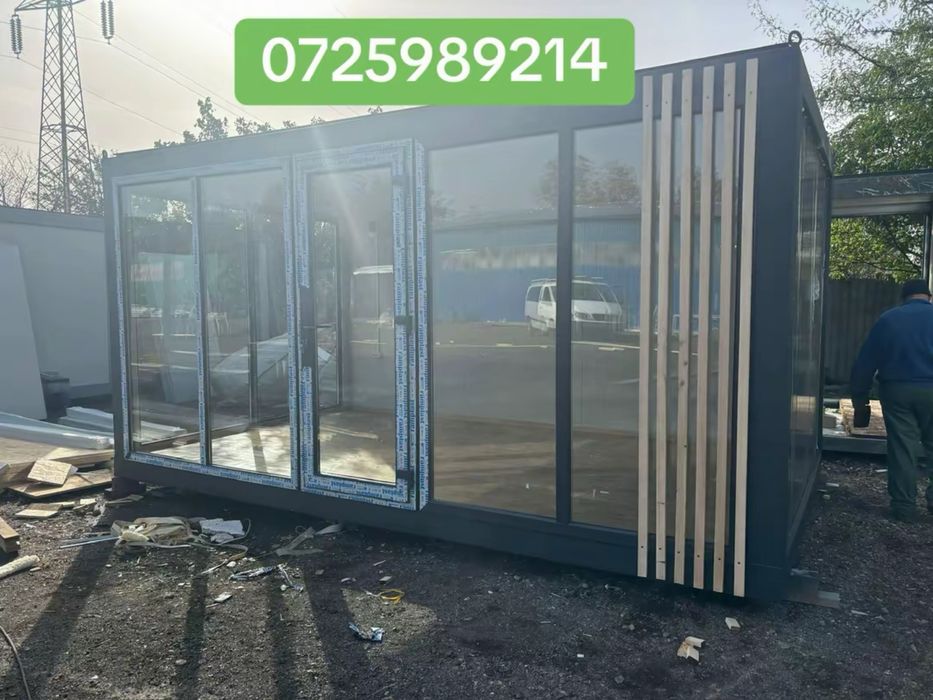 Container modular cu terasa si scari