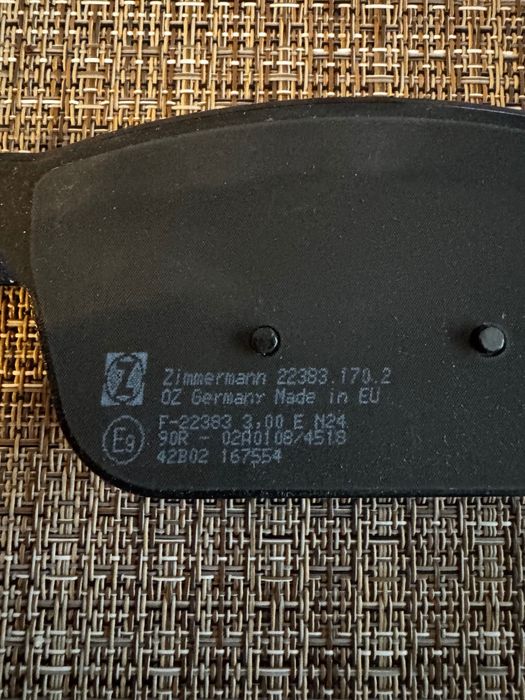 Накладки Zimmermann AUDIA4,A5/Avant(8W2,8W5,B9)VOLVO V90||,VOLVOS60|||