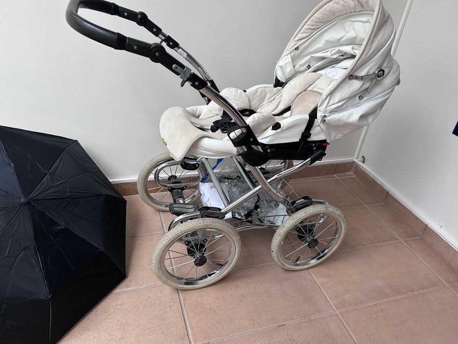 Бебешка количка Tutek Touran silver/ white