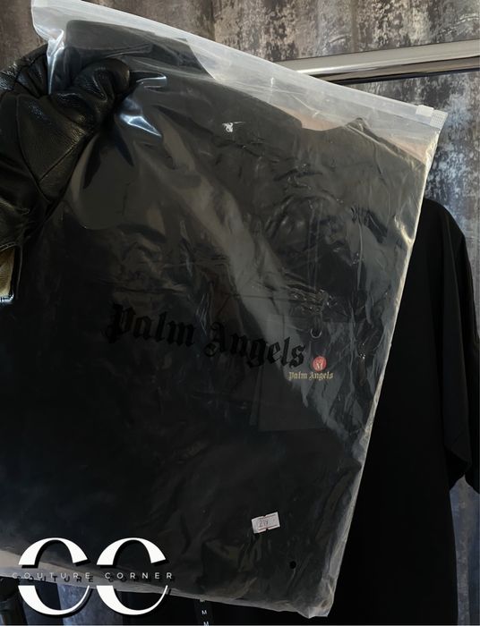 Tricou Palm Angels • Calitate TOP • Oversize Glittered Logo • Cod QR