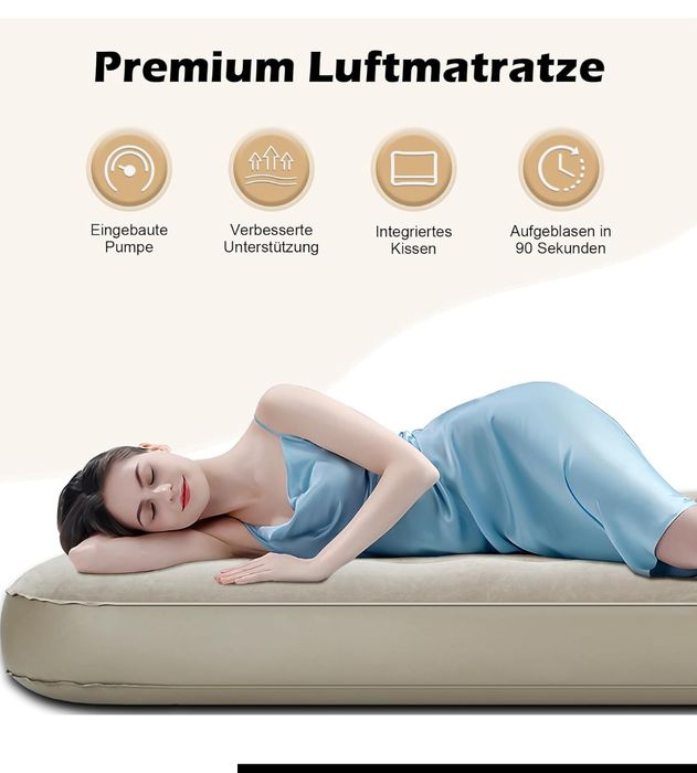 Saltea gonflabilă Dametay  pompă integrată pat 195x125x 20 cm camping