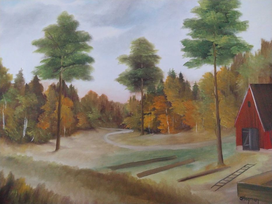 Tablou natura, ulei pe panza, semnat, investitie