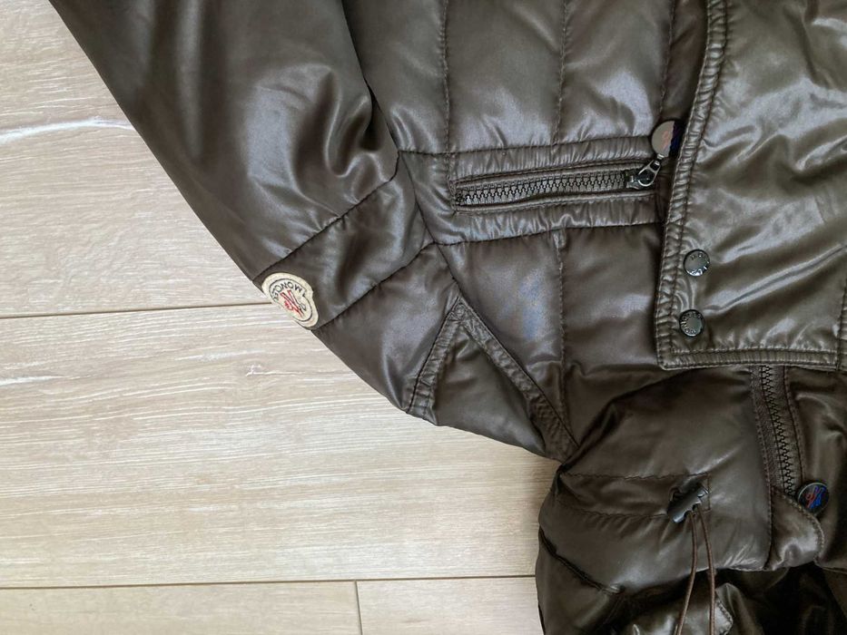 ОРИГИНАЛНО Moncler Georgia кафяво пухено яке размер 1 / S