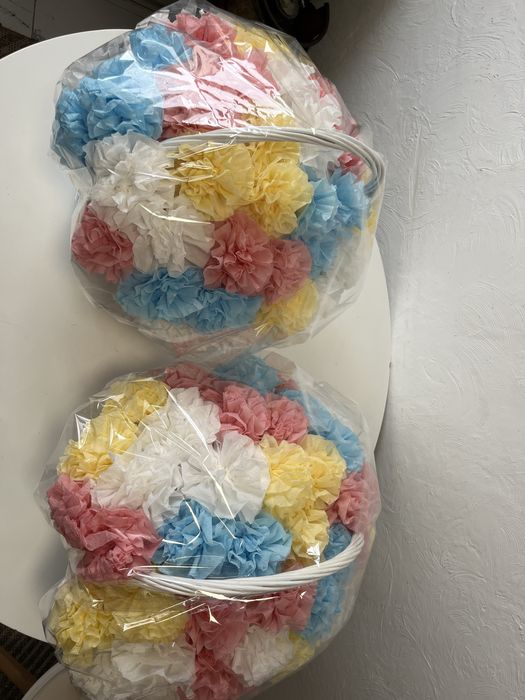 Цветы из салфеток