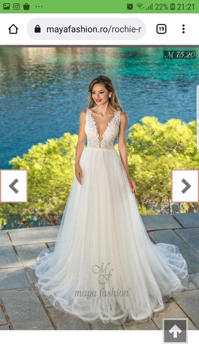 Vand rochie mireasa  Maya Fashion + voal 3m cadou