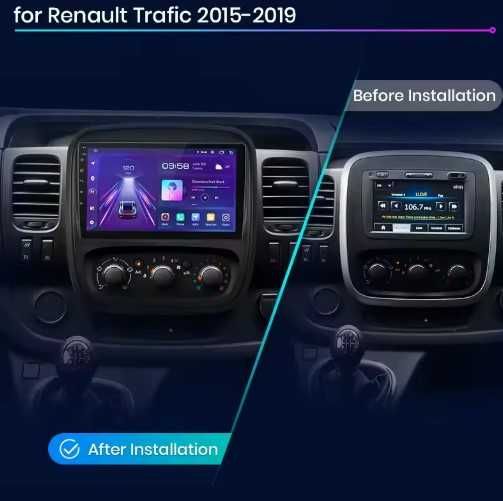 Navigatie Android Renault Trafic / Opel Vivaro Carplay , Waze , Yotube