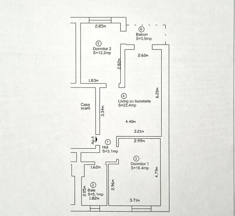 Apartament 3 camere | Mosnita Noua | Proprietar | mobilat si utilat