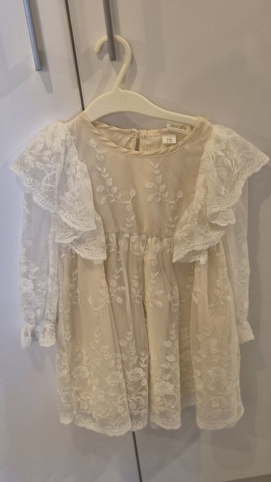 Rochiță alba ivory  fete 2 3 8 10 ani