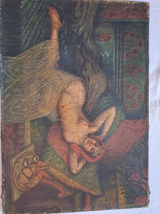 tablou pictura henri soulie 65/45 cm reproducere veche