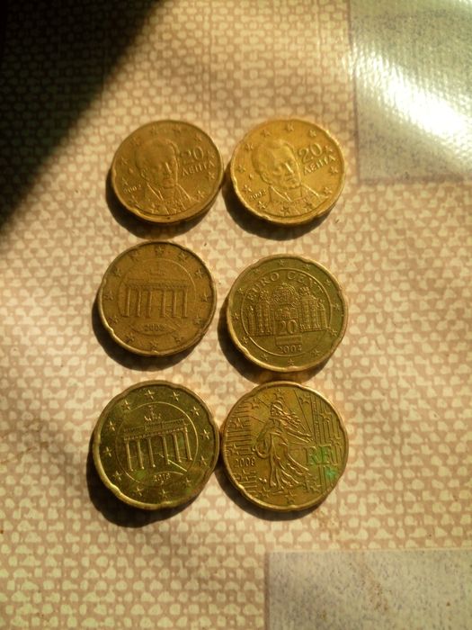 Monede de 10-20-50 centi și 2 euro