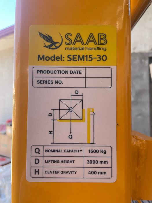 Штабелер автоматический SEM 15-30 / Штабелер / Shtabeler 1.5T 3M /SAAB