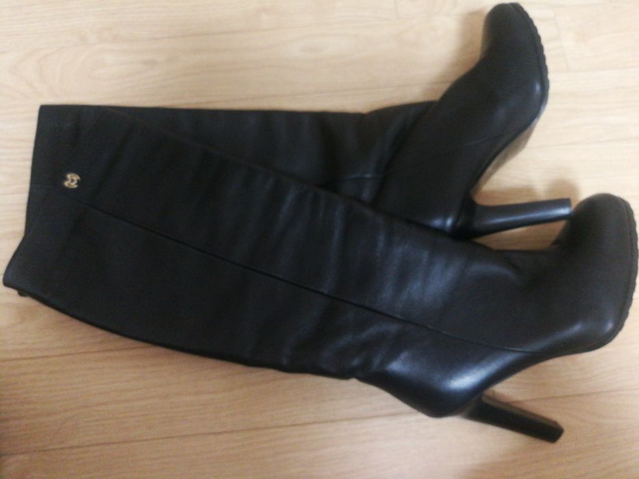 Кожаные сапожки. Зима(европейка)