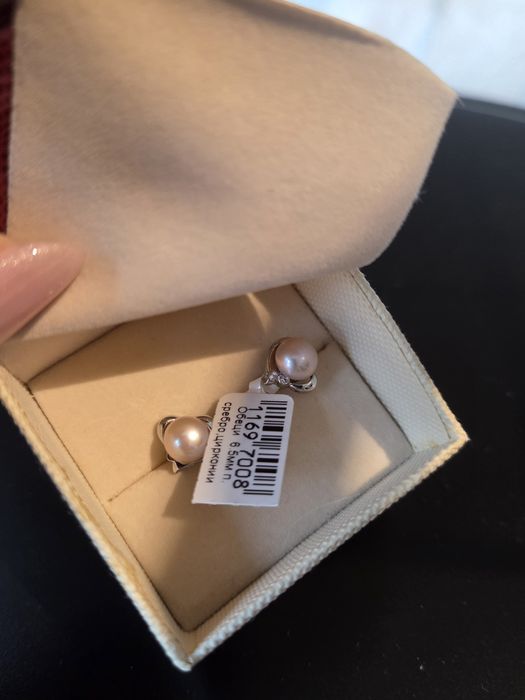 Сребърни обеци с естествени перли Yuno pearls