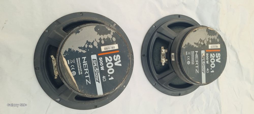 Vind 2 difuzoare Hertz Spl swow250 w rms 500 w putere total