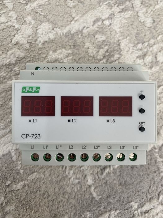 Реле контроля напряжения 3-х фазный 63 А