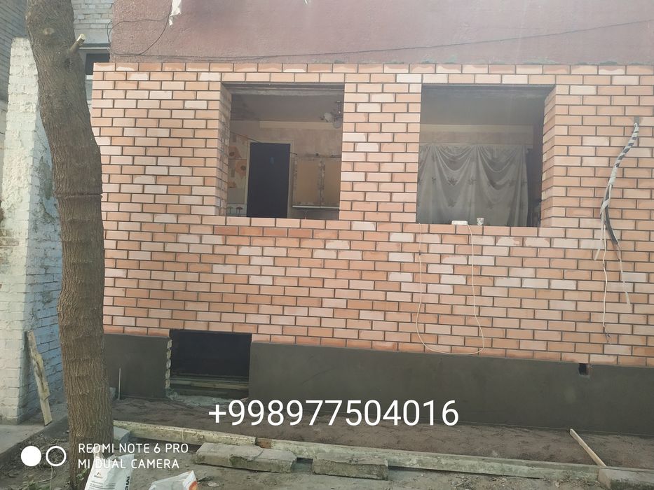 Кладка кирпича под рошивку