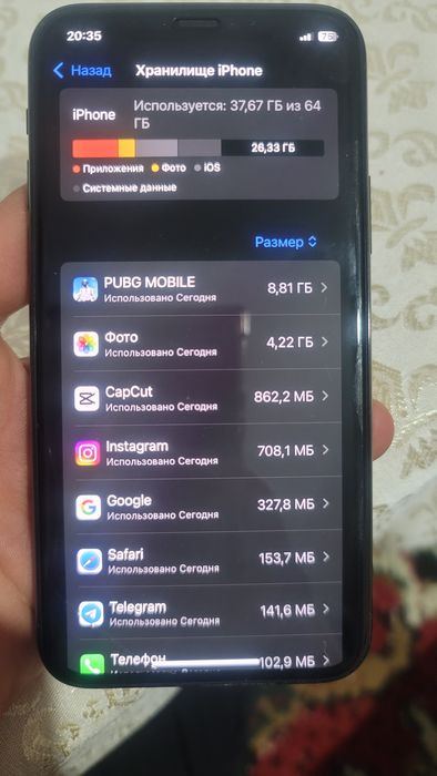 Iphone 11 pro 64 xotira